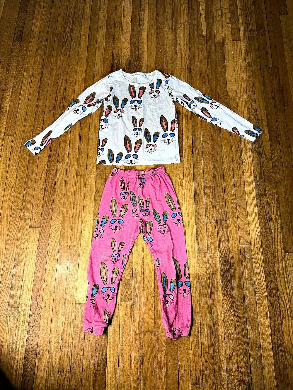 Gardner and the Gang Bunny Print Matching Set Girls 3-4 Years